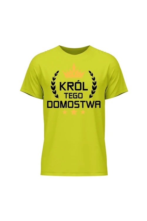 Koszulka męska Król tego domostwa - limonka