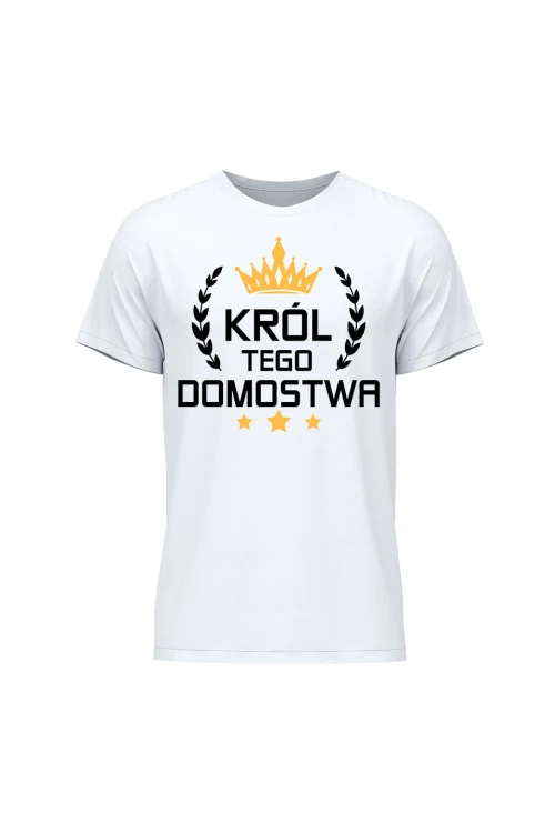 Koszulka męska Król tego domostwa - biała