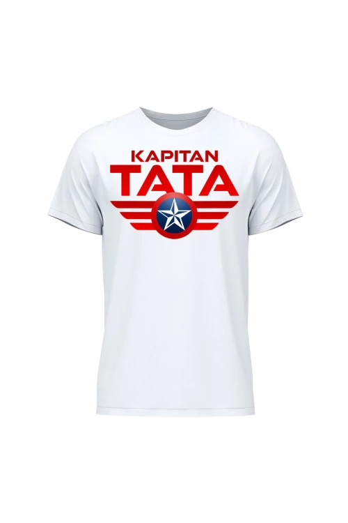 Koszulka męska Kapitan Tata - biała