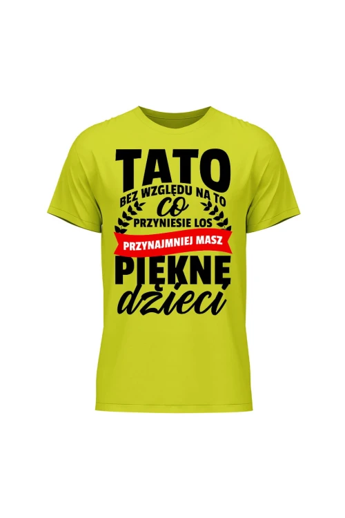 Koszulka męska Przynajmniej masz piękne dzieci - limonka