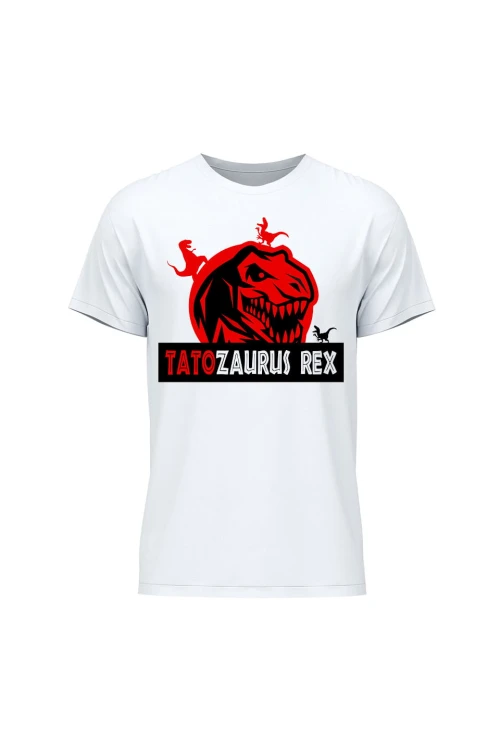 Koszulka męska Tatozaurus Rex - biała