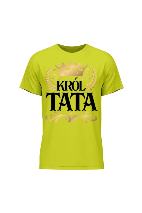 Koszulka męska Król Tata - limonka