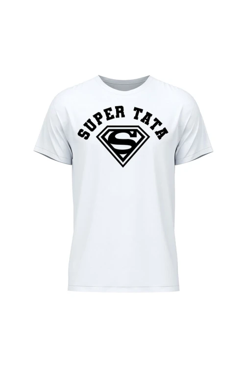 Koszulka męska Super Tata Super Man - biała