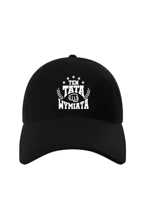 Czapka z daszkiem Taty Ten tata wymiata - czarna