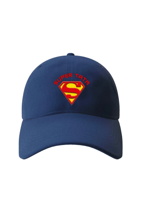 Czapka z daszkiem Supermana - Super Tata - granatowa
