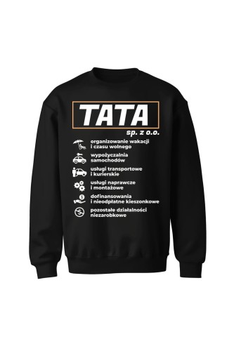 Bluza męska bez kaptura TATA sp. z o.o - czarna