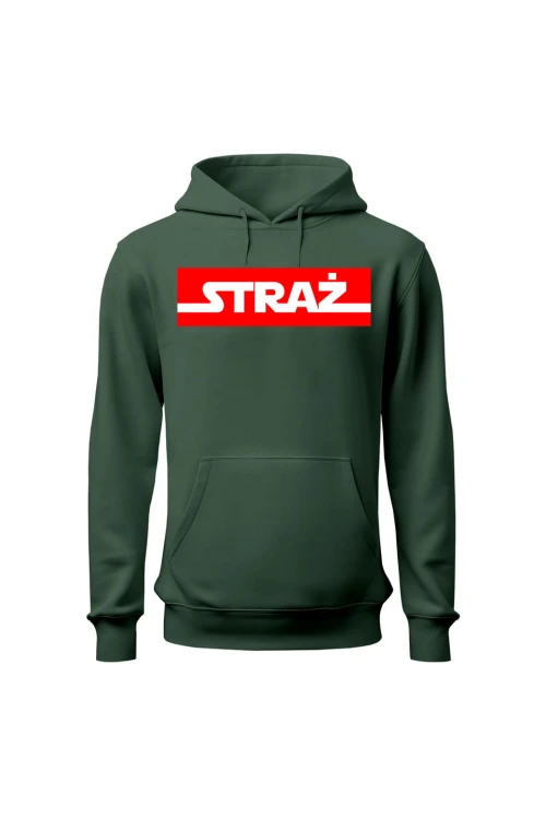 Bluza męska z kapturem STRAŻ - zielona