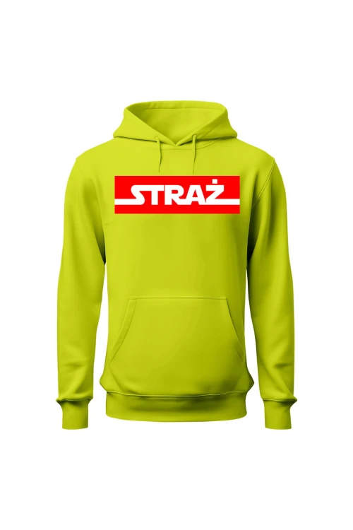 Bluza męska z kapturem STRAŻ - limonka