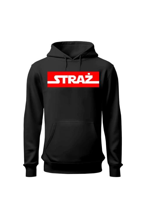 Bluza męska z kapturem STRAŻ - czarna