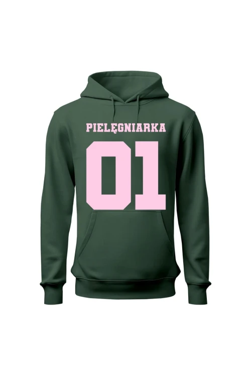 Bluza damska z kapturem Pielęgniarka 01 - zielona