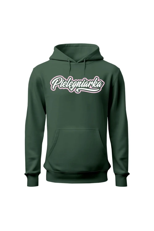 Bluza damska z kapturem Pielęgniarka - zielona