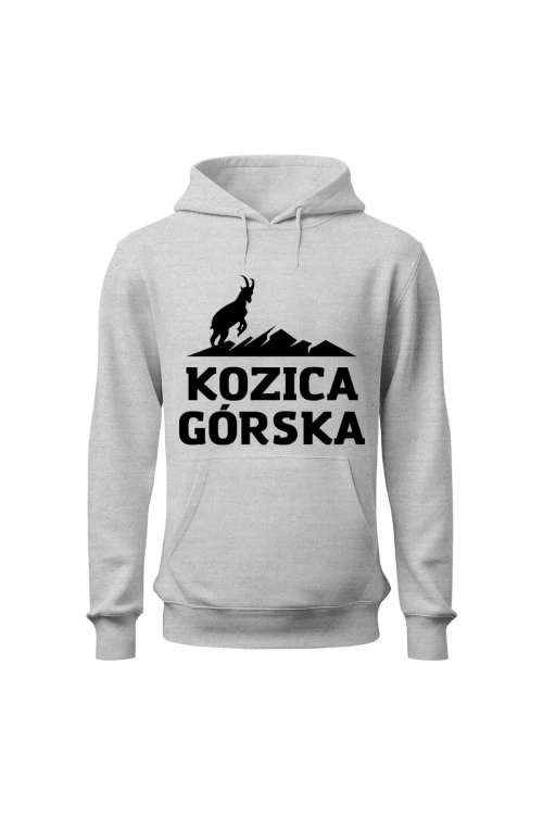Bluza męska z kapturem Kozica górska - szara
