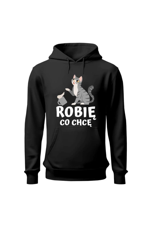 Bluza męska z kapturem Robię co chcę - czarna