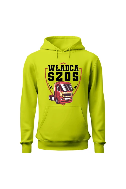 Bluza męska z kapturem Władca szos - limonka