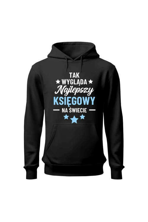 Bluza męska z kapturem Tak wygląda najlepszy księgowy - czarna
