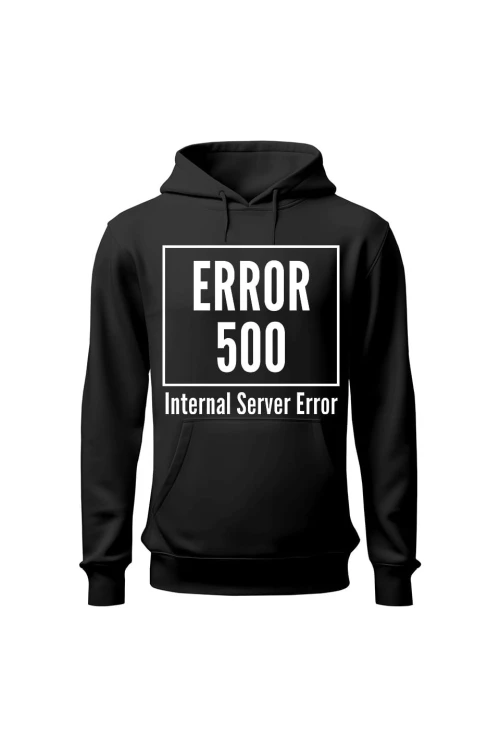 Bluza męska z kapturem 500 error - czarna