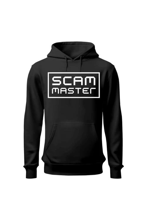 Bluza męska z kapturem Scam master - czarna