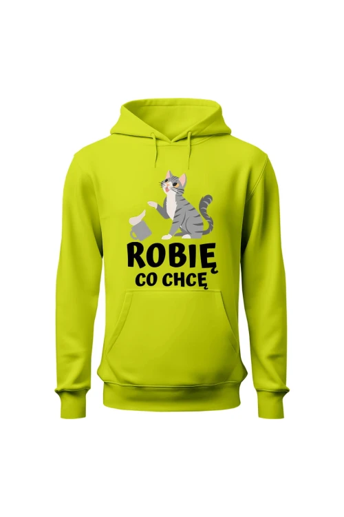 Bluza męska z kapturem Robię co chcę - limonka