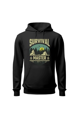 Bluza męska z kapturem Survival Master - czarna