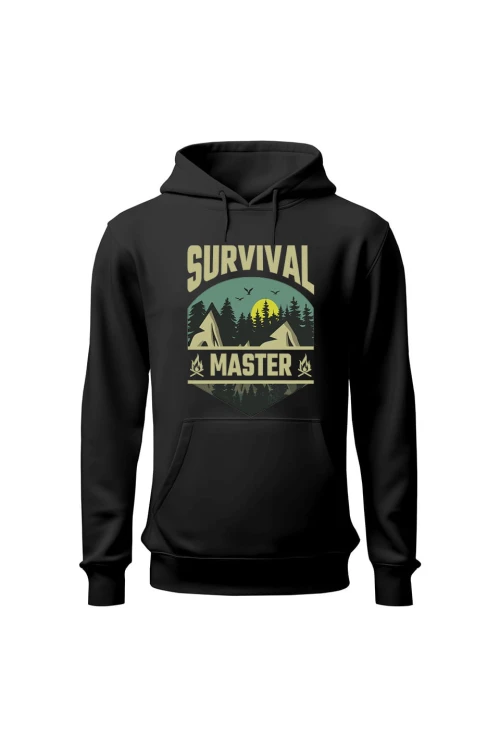 Bluza męska z kapturem Survival Master - czarna
