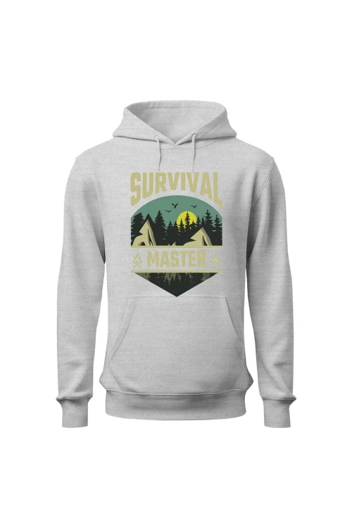 Bluza męska z kapturem Survival Master - szara