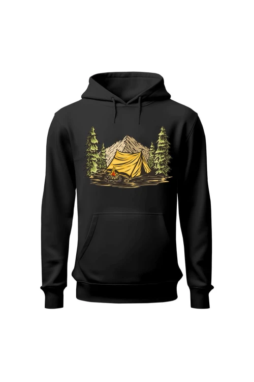 Bluza męska z kapturem Into the wild - czarna