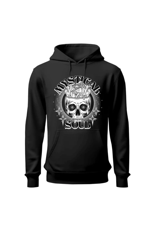 Bluza męska z kapturem Mystical Soul - czarna