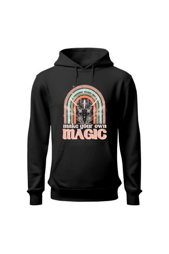 Bluza męska z kapturem Make your own magic - czarna