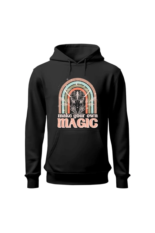 Bluza męska z kapturem Make your own magic - czarna