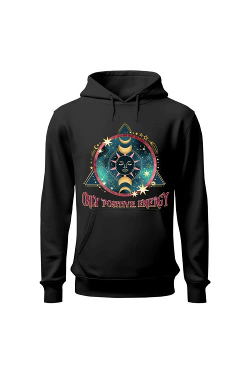 Bluza męska z kapturem Stay Wild Moon Child - czarna