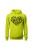 Bluza męska z kapturem Serduszko z kocich łapek - limonka