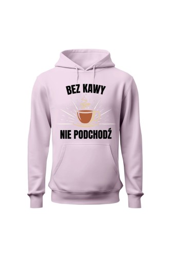 Bluza damska z kapturem Bez kawy nie podchodź księgowa - różowa