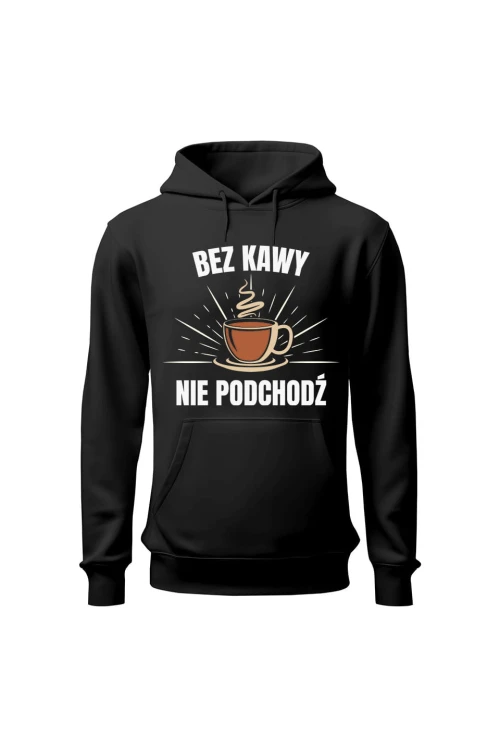 Bluza damska z kapturem Bez kawy nie podchodź księgowa - czarna