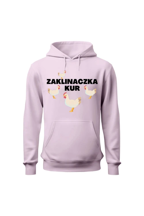 Bluza damska z kapturem Zaklinaczka kur - różowa