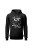 Bluza damska z kapturem Cat Yoga - czarna