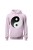 Bluza damska z kapturem Symbol Yin Yang - różowa