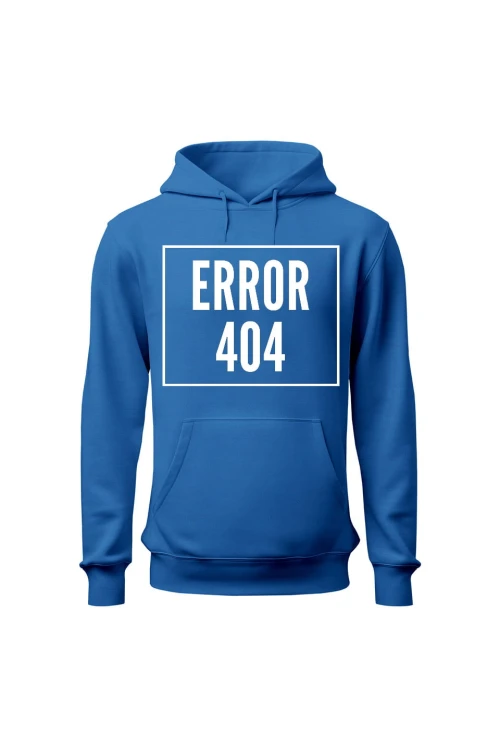 Bluza damska z kapturem 404 error - niebieska