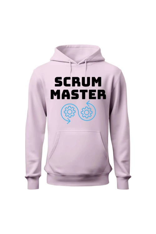 Bluza damska z kapturem Scrum master - różowa