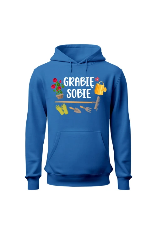 Bluza damska z kapturem Grabie sobie - niebieska