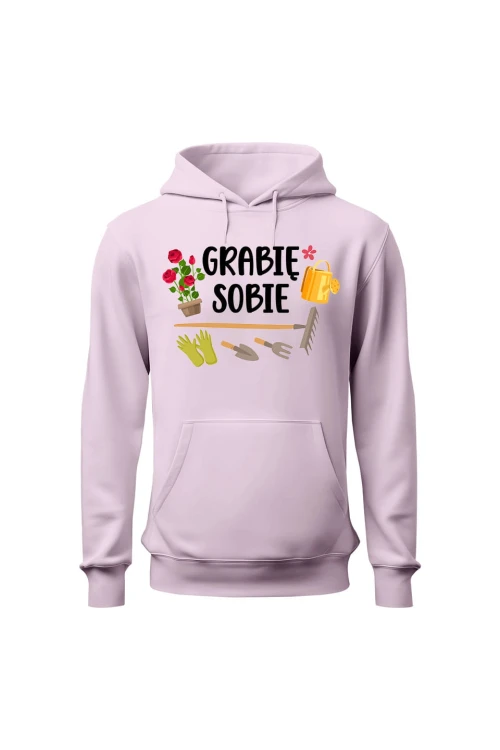 Bluza damska z kapturem Grabie sobie - różowa