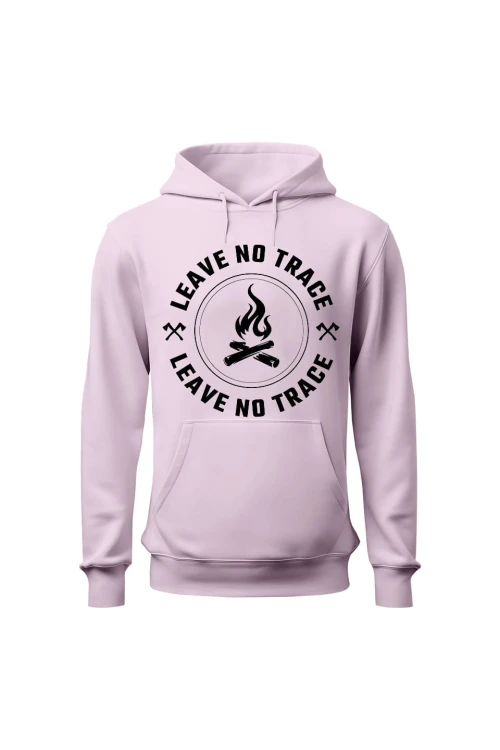 Bluza damska z kapturem Leave no trace - różowa