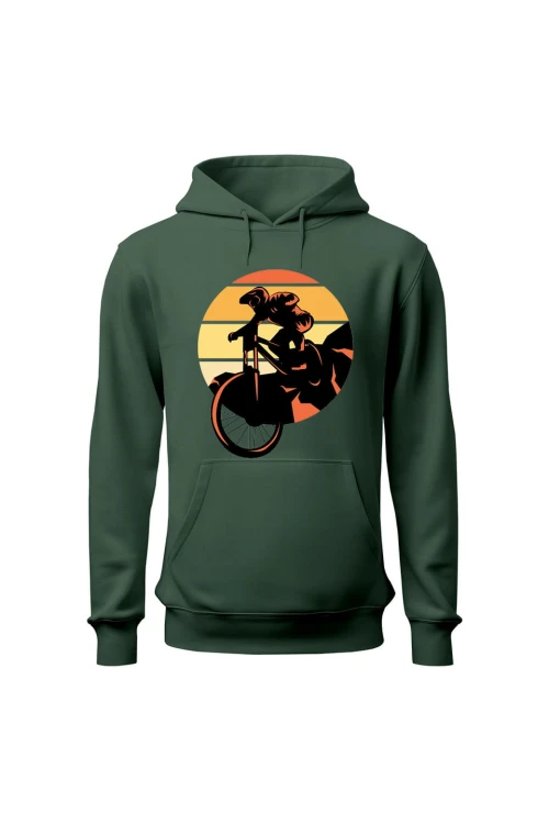 Bluza damska z kapturem Downhill MTB - zielona