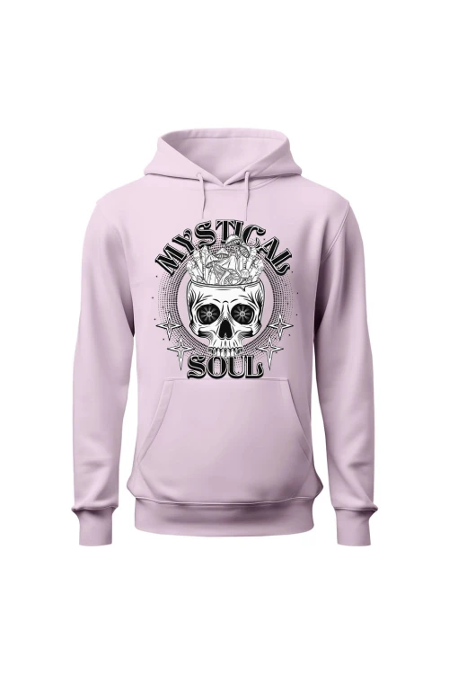 Bluza damska z  kapturem Mystical Soul - różowa