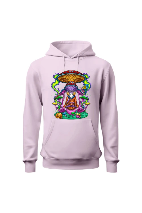 Bluza damska z  kapturem Psychedelic Mushroom - różowa