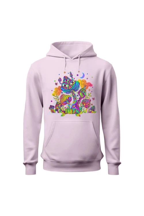 Bluza damska z  kapturem Magiczna podróż - różowa