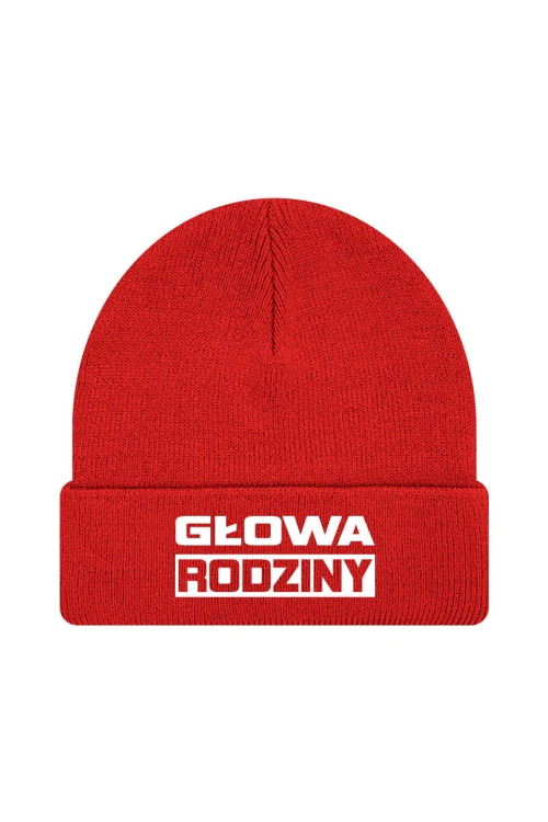 Czapka zimowa Głowa Rodziny - czerwona