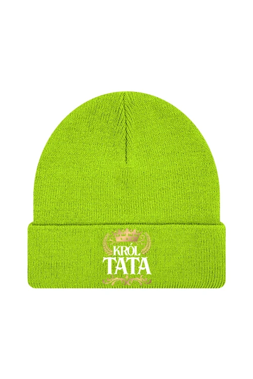 Czapka zimowa Król Tata - limonka