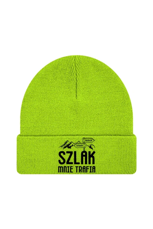 Czapka zimowa Szlak mnie trafia - limonka
