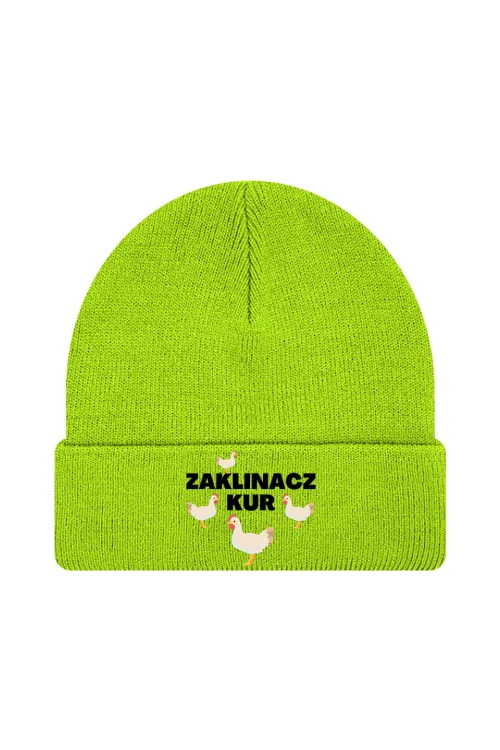 Czapka zimowa Zaklinacz kur - limonka