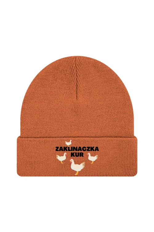 Czapka zimowa Zaklinaczka kur - pomarańczowa